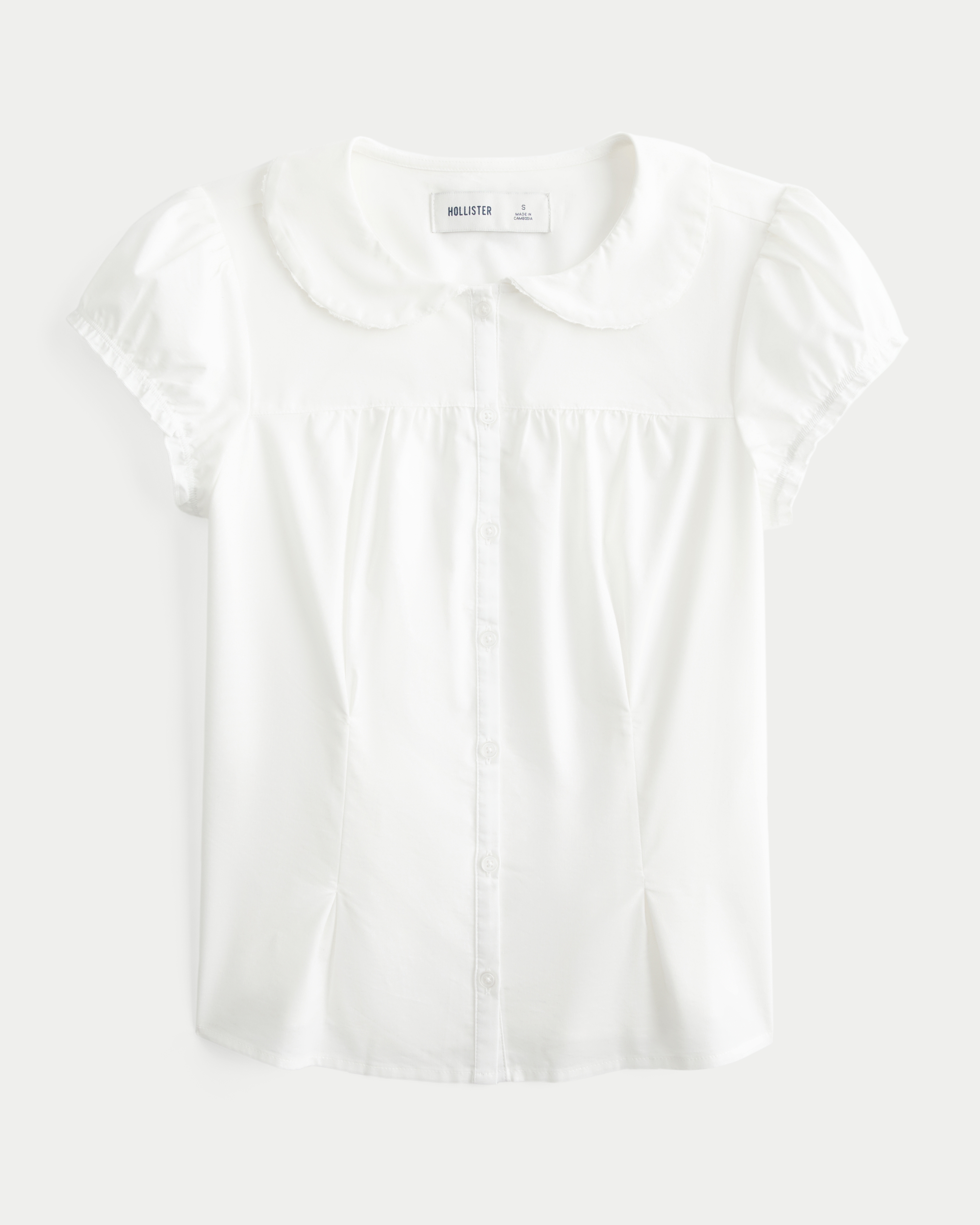 Stretch Poplin Button Front Shirt