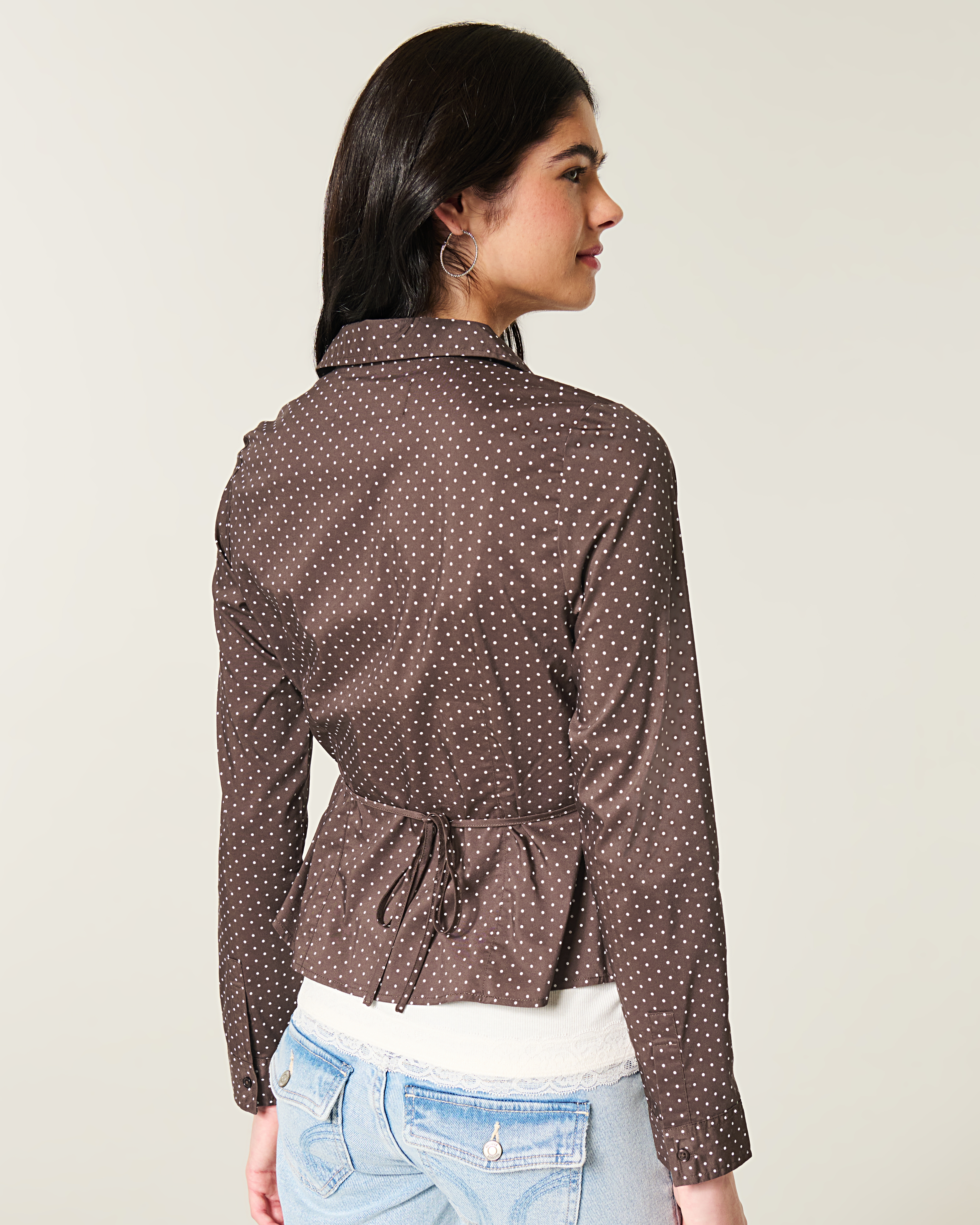 Long-Sleeve Button Front Shirt