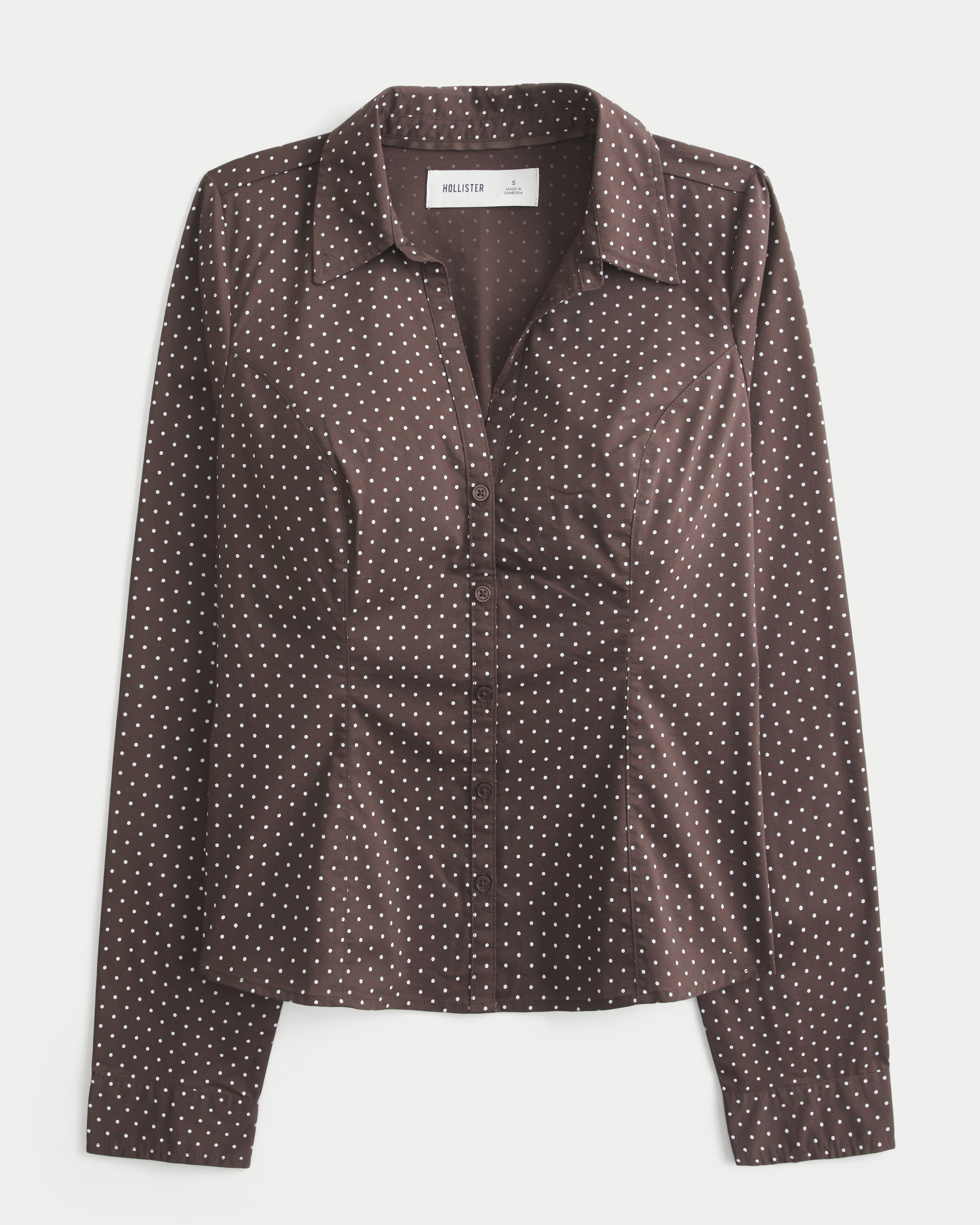 Long-Sleeve Button Front Shirt
