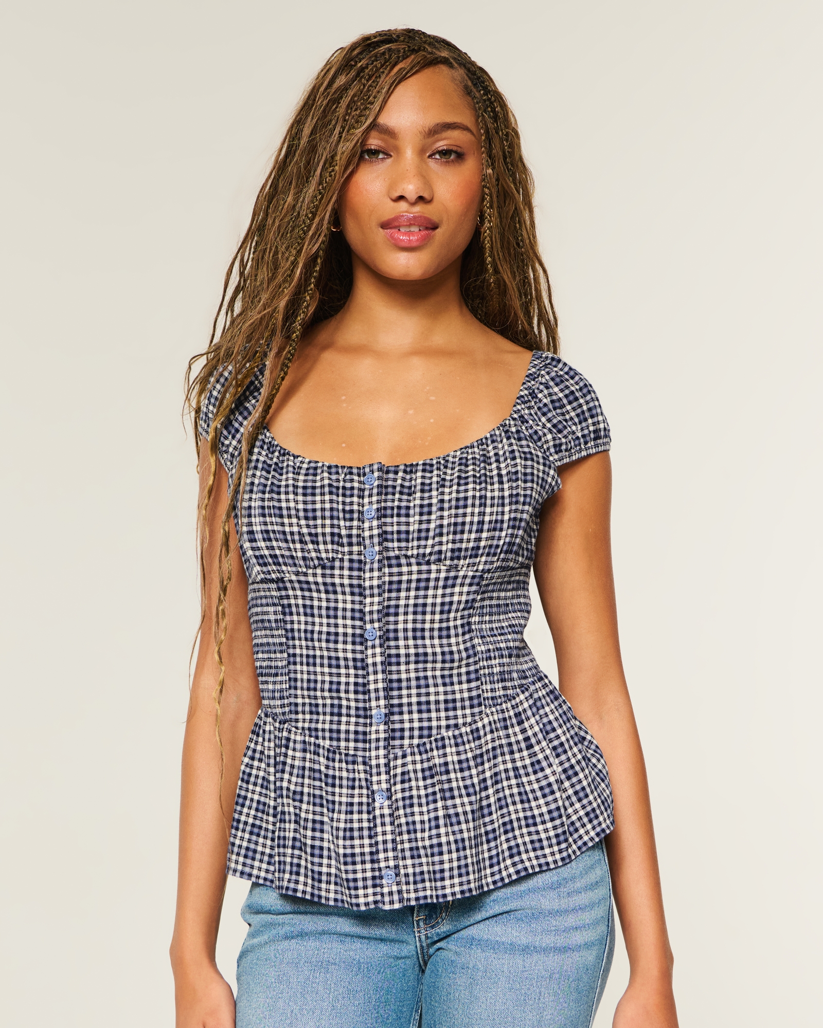 Women's Sweetheart Peplum Top | Women's Tops | HollisterCo.com