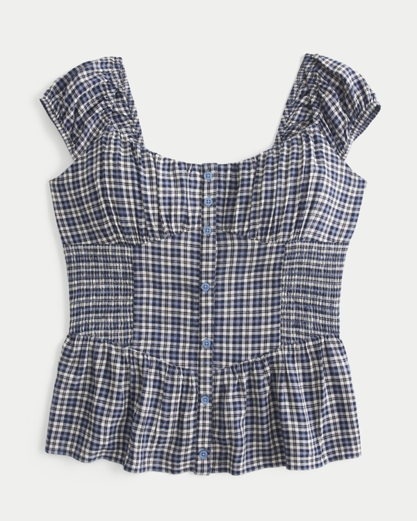 Women's Sweetheart Peplum Top | Women's Tops | HollisterCo.com
