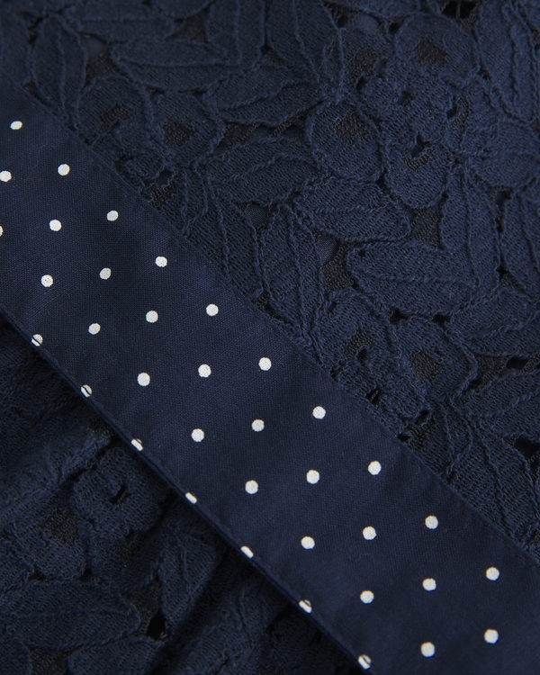 All-Over Lace 2-in-1 Top, Navy view 2