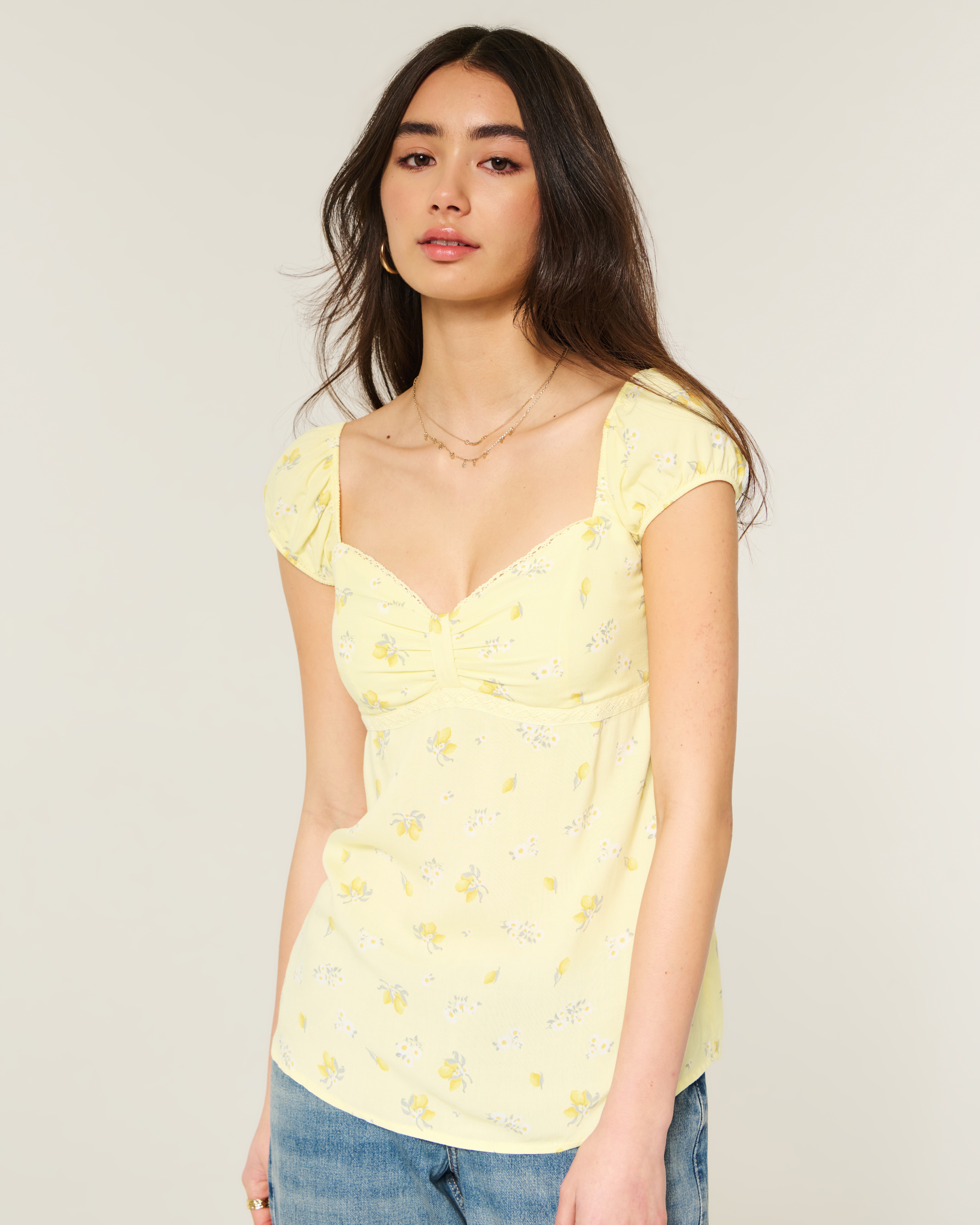 Cinch Bust Babydoll Top