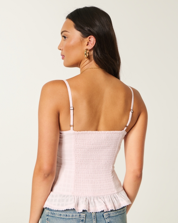 Women's Peplum Button Front Top | Women's Tops | HollisterCo.com