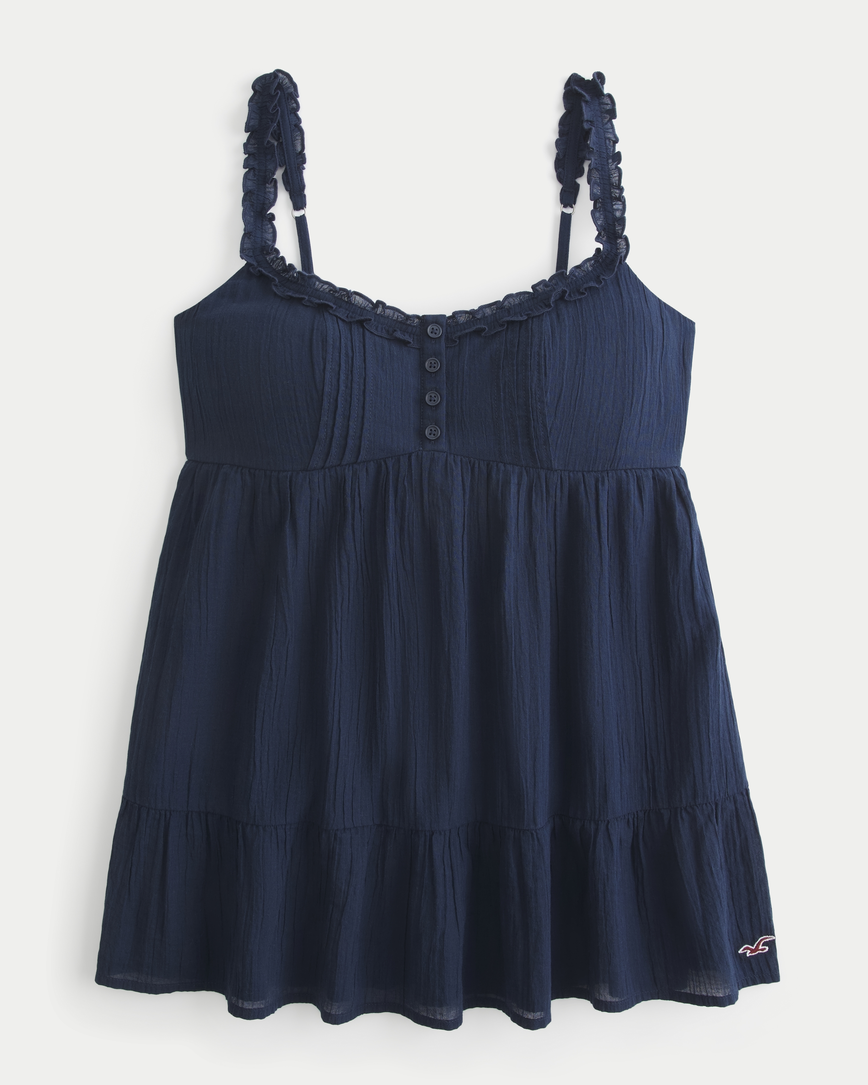 Longline Ruffle Icon Tunic Babydoll Top