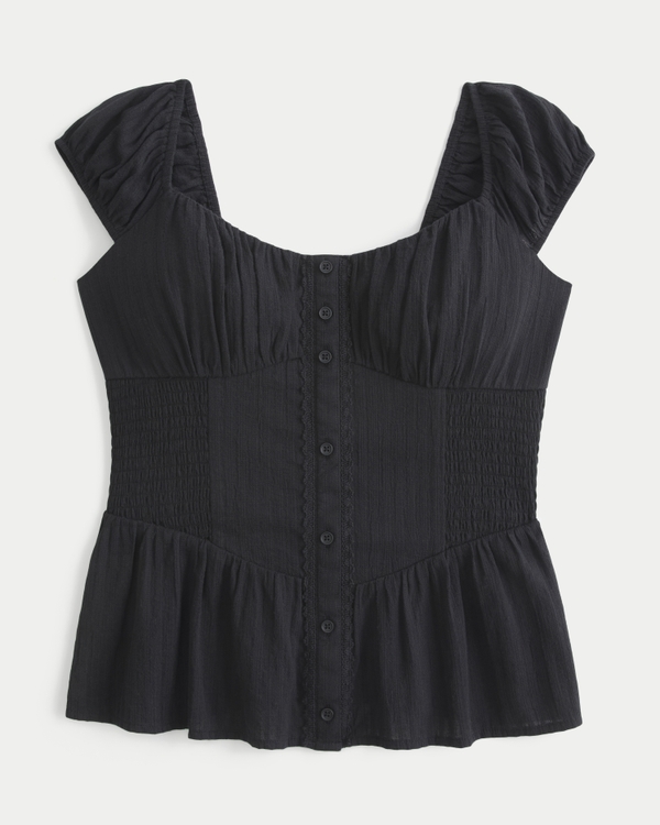 Hollister Sweetheart Peplum Top