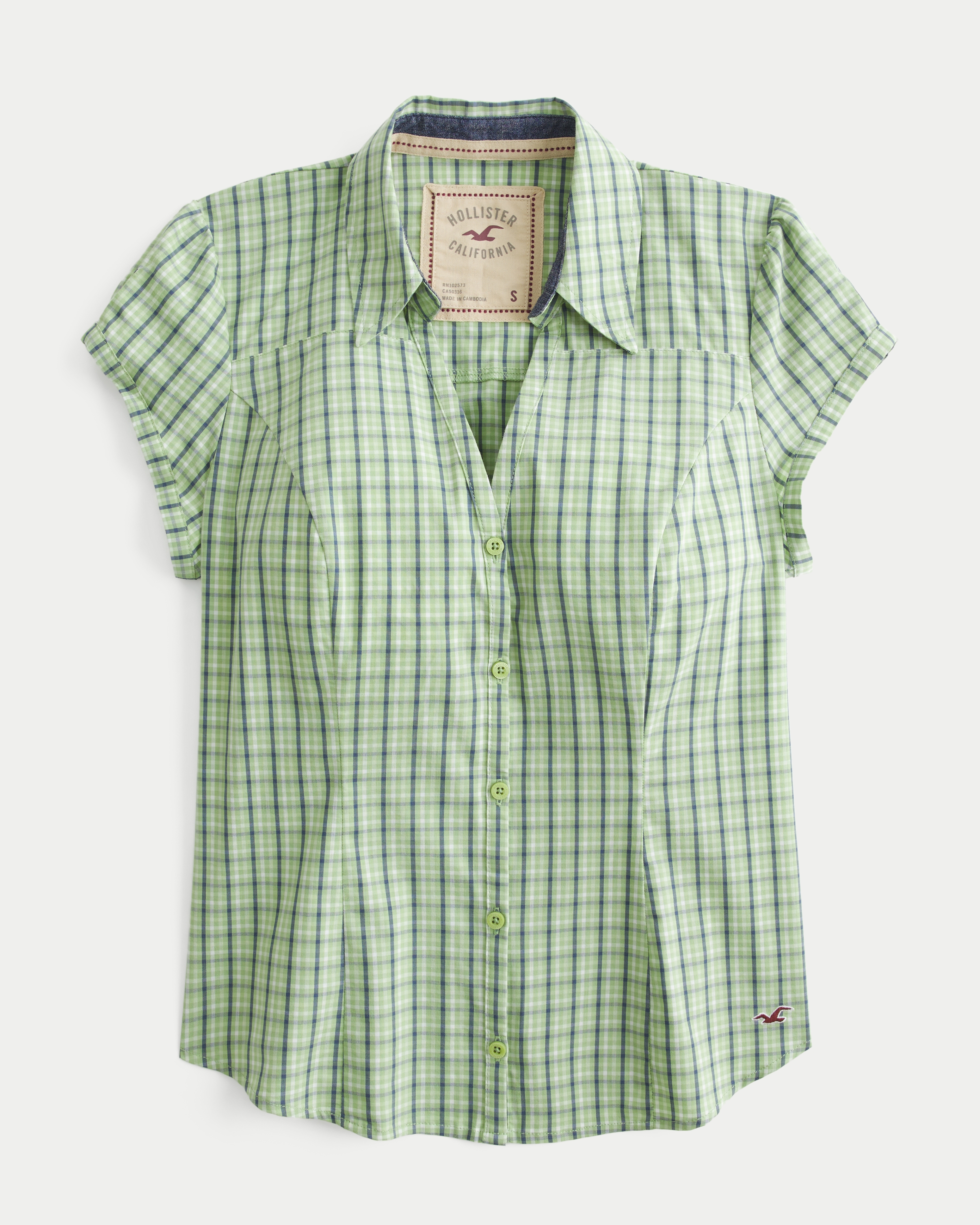 Short-Sleeve Button-Through Shirt