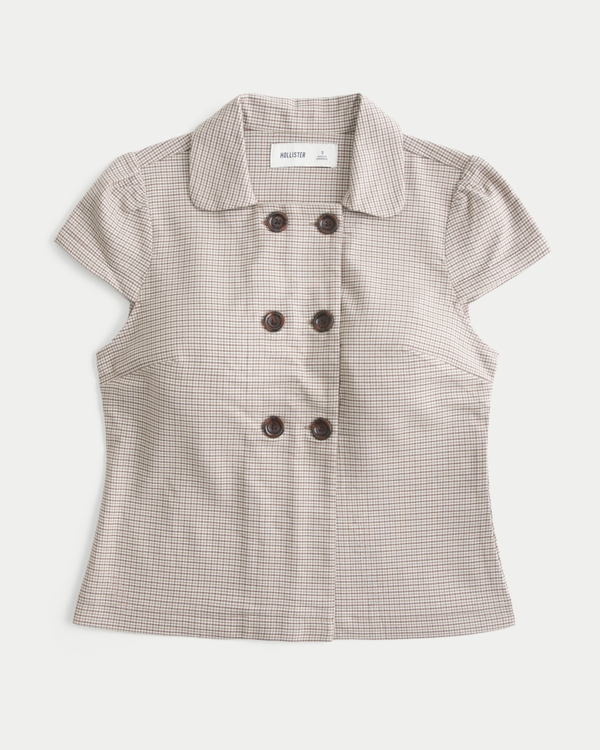 Short-Sleeve Peacoat Shirt