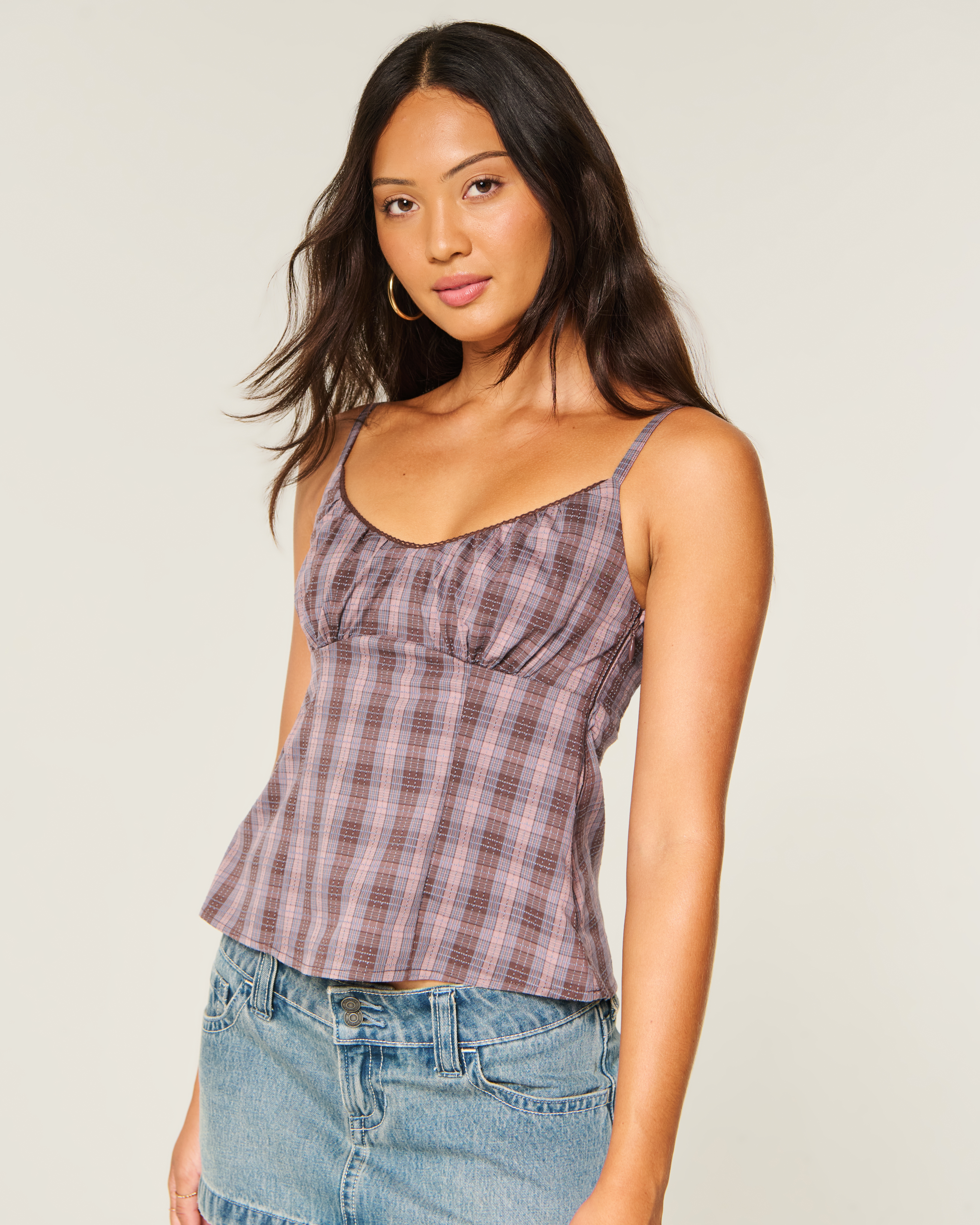 Plaid Babydoll Tank