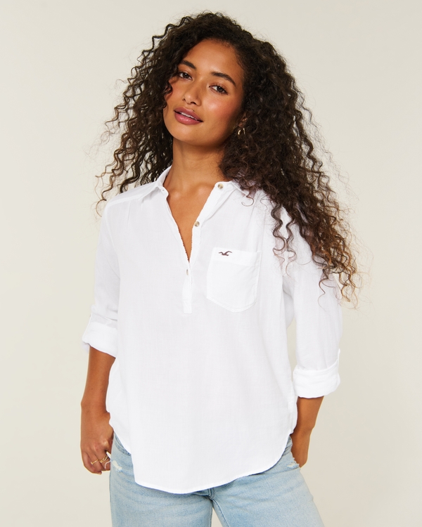 Hollister Pearl Popover Shirt