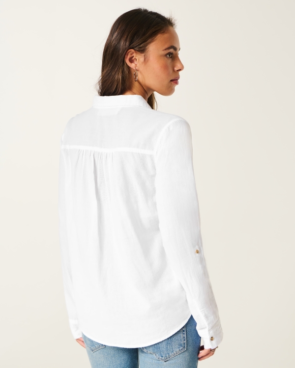Hollister Pearl Popover Shirt, White view 2