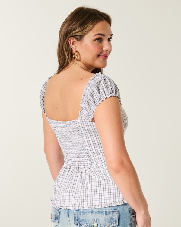 On/Off-the-Shoulder Ruffle Trim Top