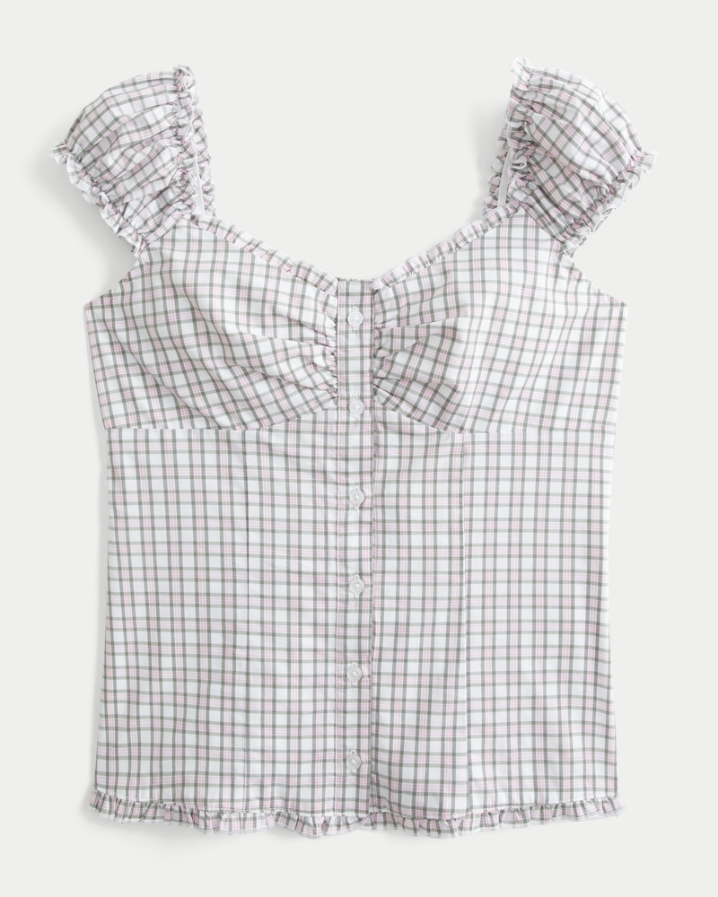 Women's On/Off-the-Shoulder Ruffle Trim Top | Women's Clearance