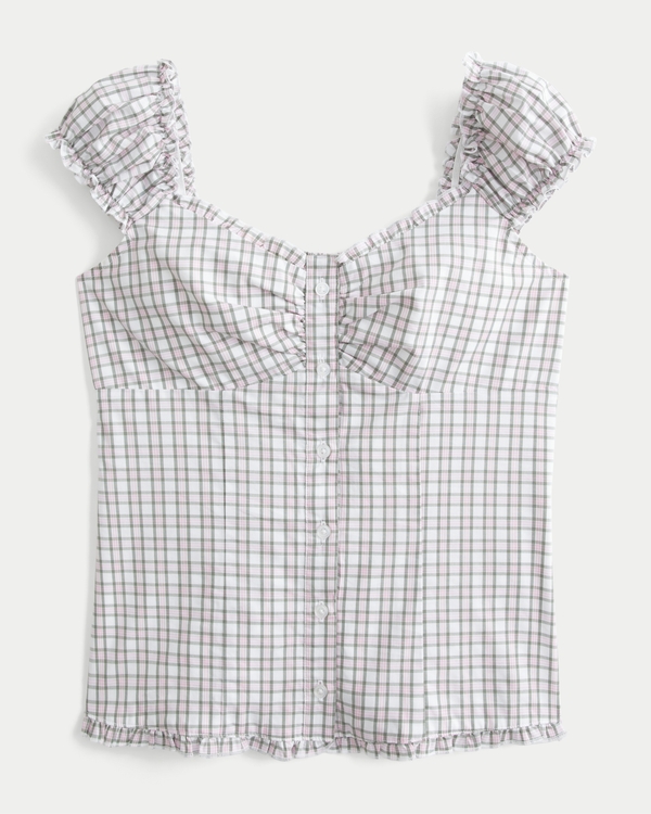 On/Off-the-Shoulder Ruffle Trim Top