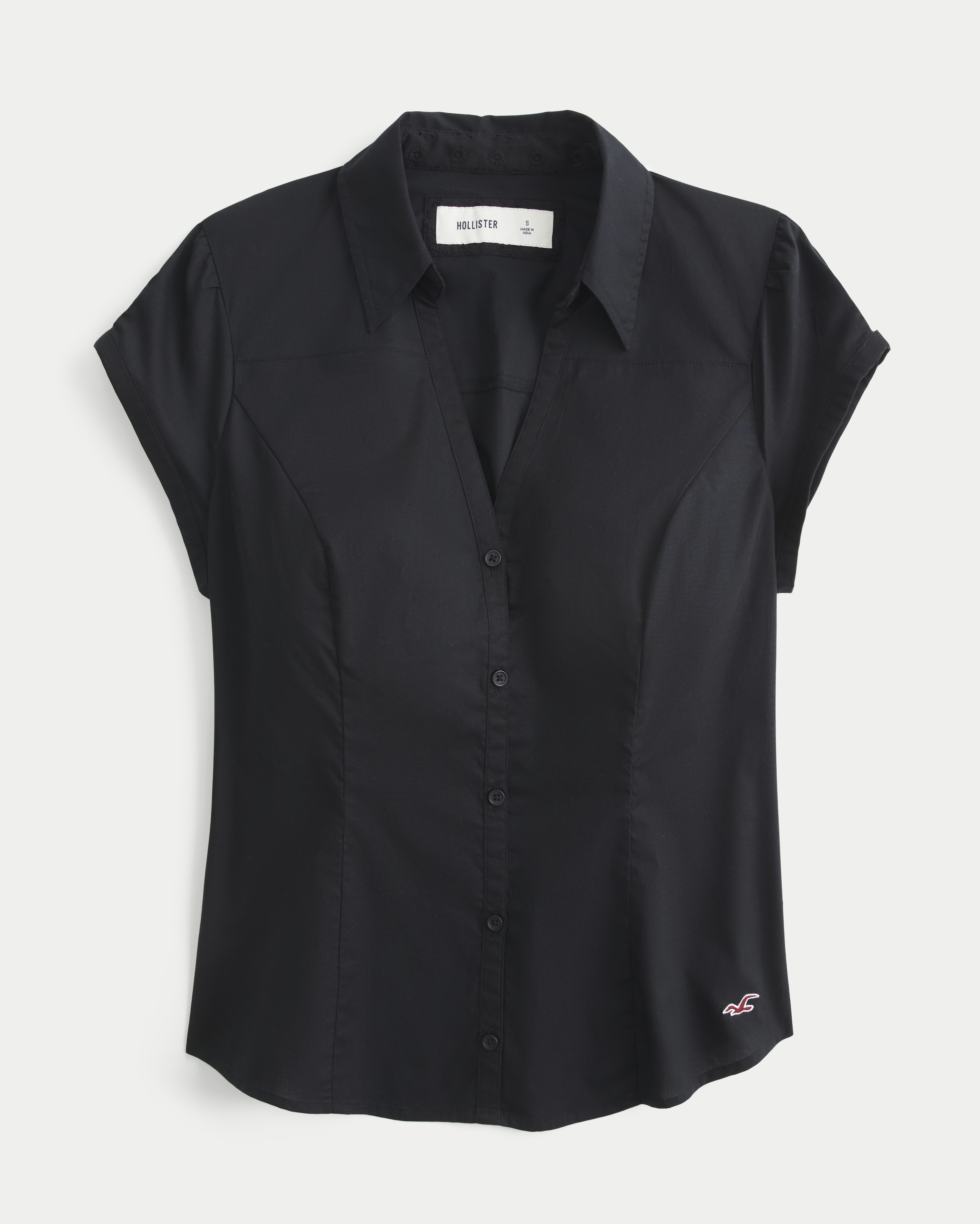 Hollister Ciara Short-Sleeve Button-Through Shirt