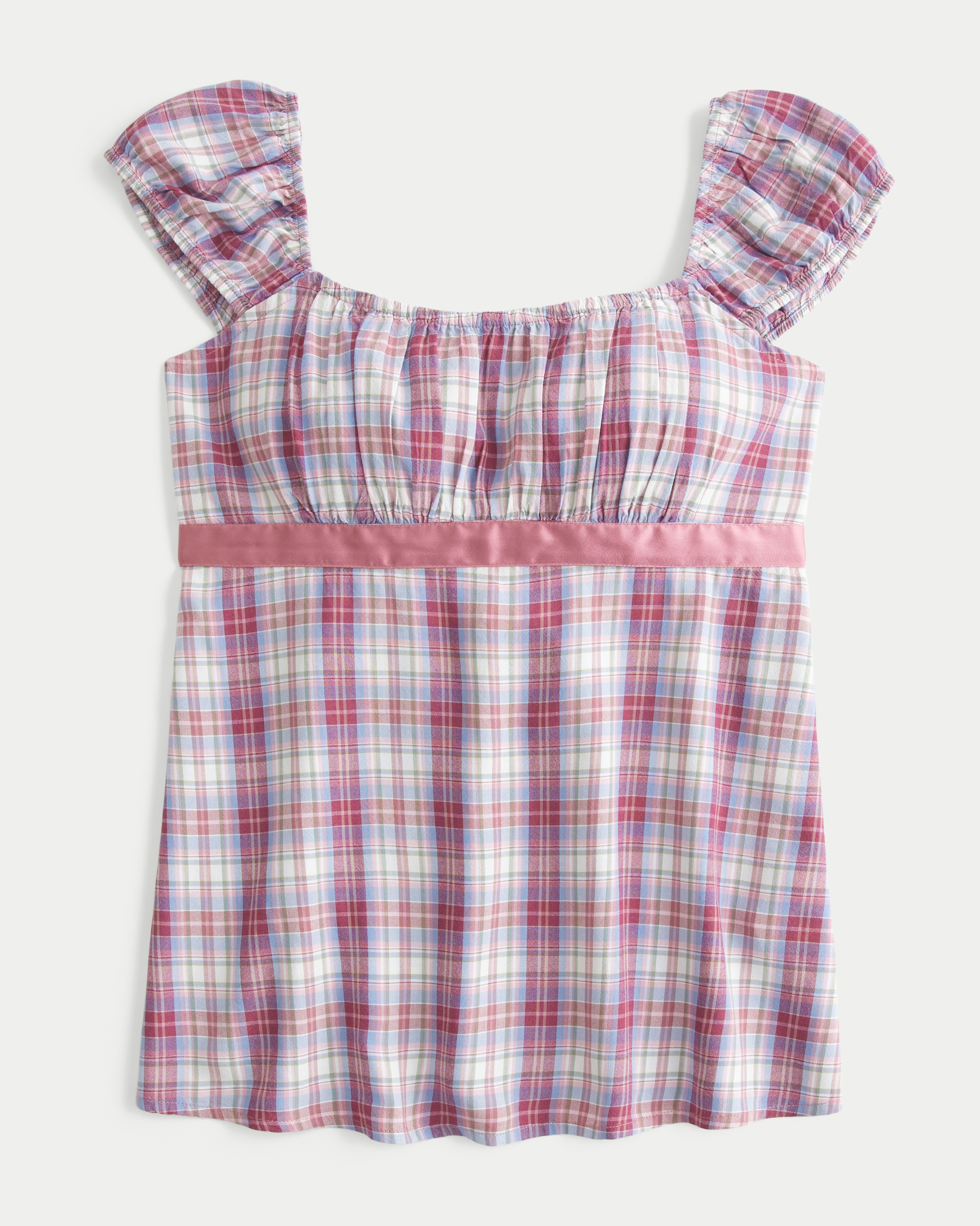 Easy Satin Tie Babydoll Top