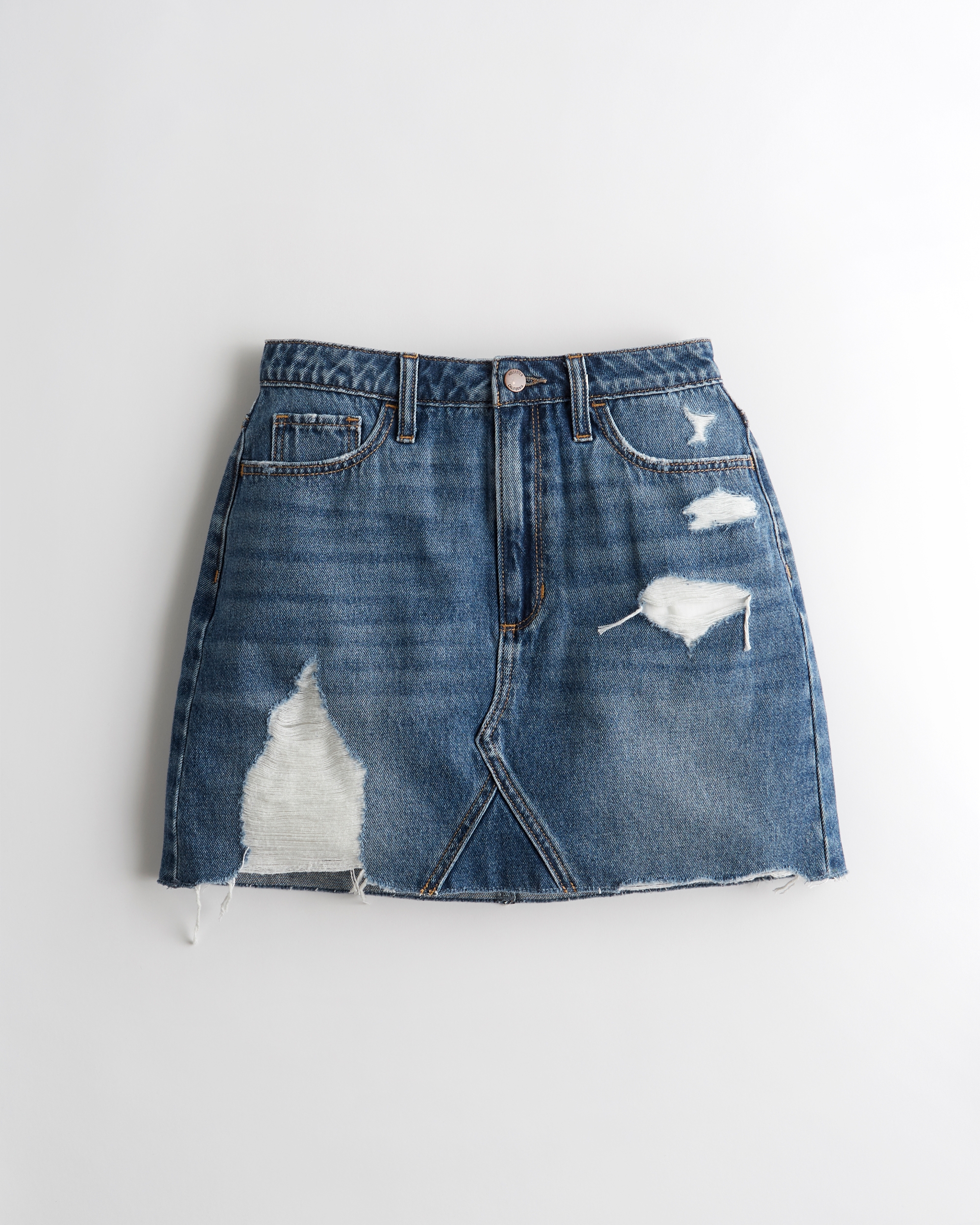 hollister denim skirt