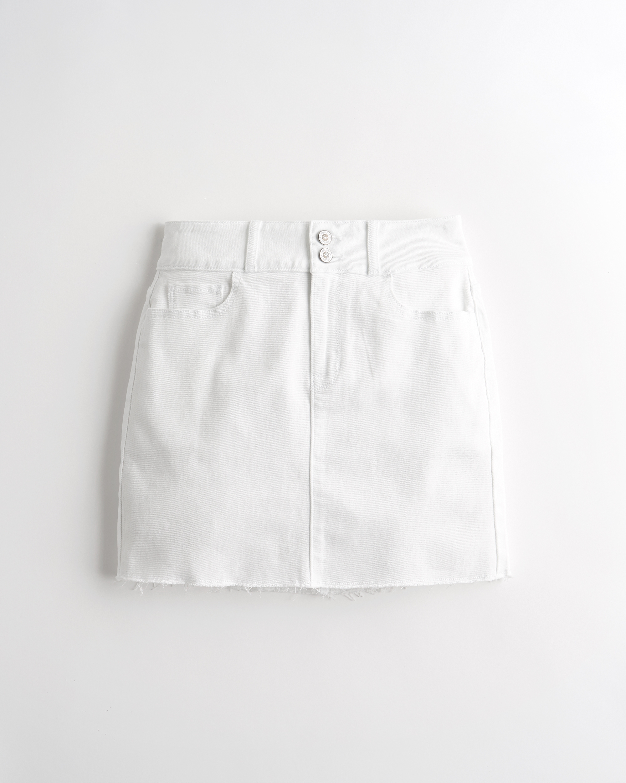 hollister high rise denim skirt