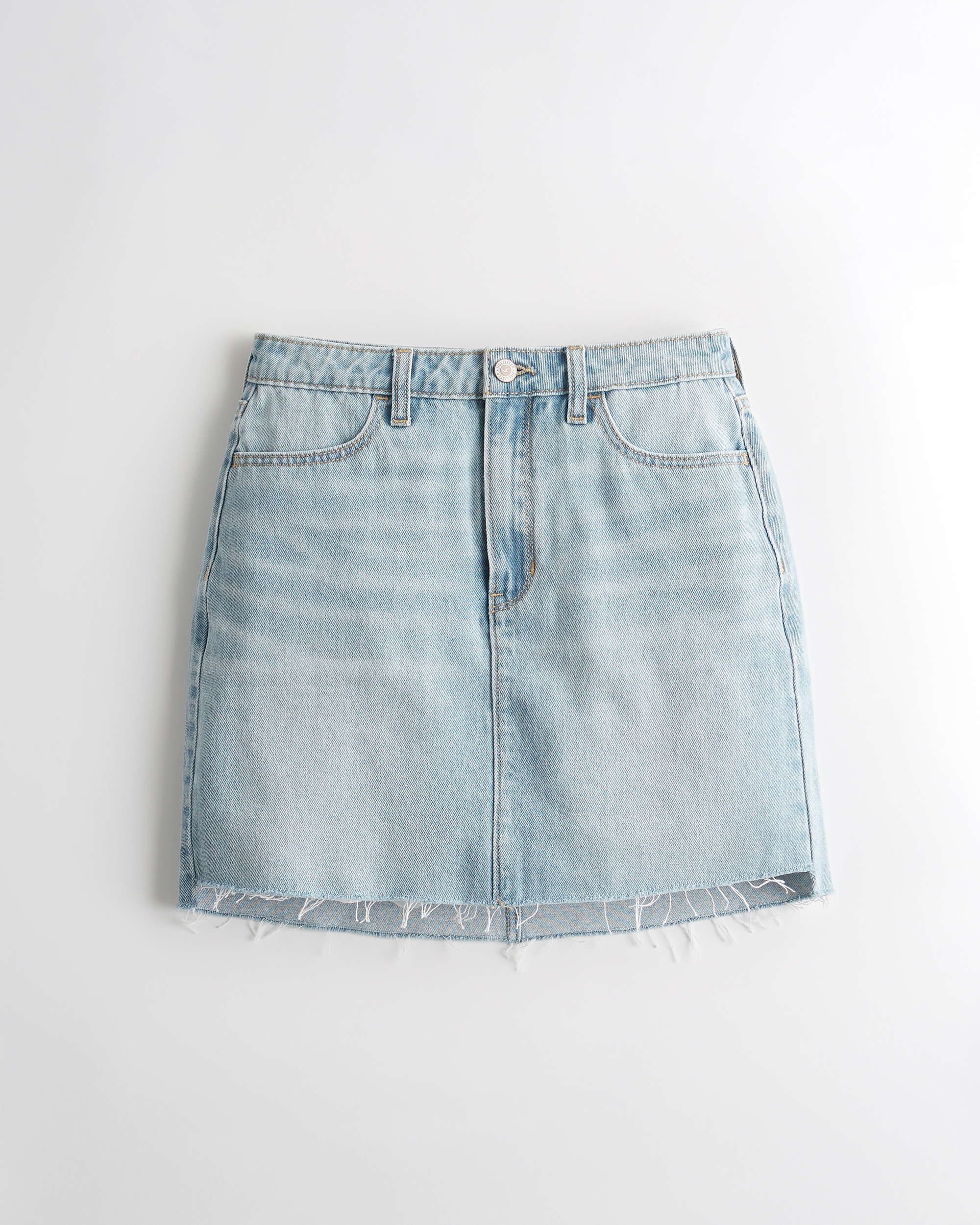 grey jeans skirt