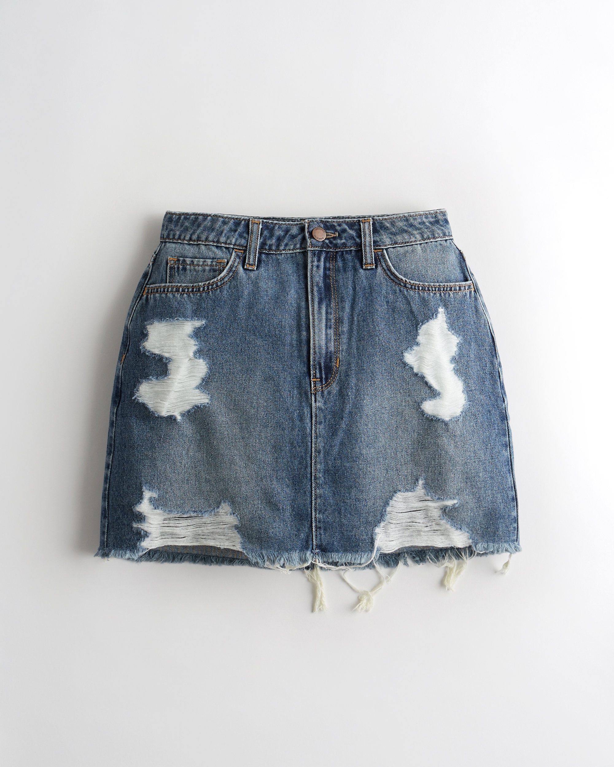 hollister denim skirt