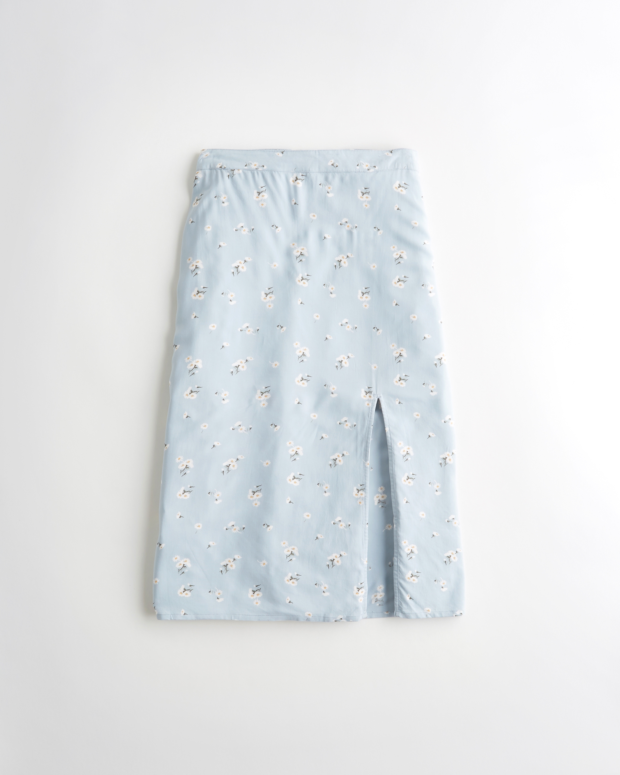 hollister high rise denim skirt