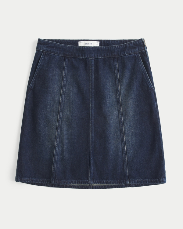 Denim Knee Length Skirt