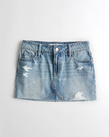 Denim mini 2025 skirt hollister