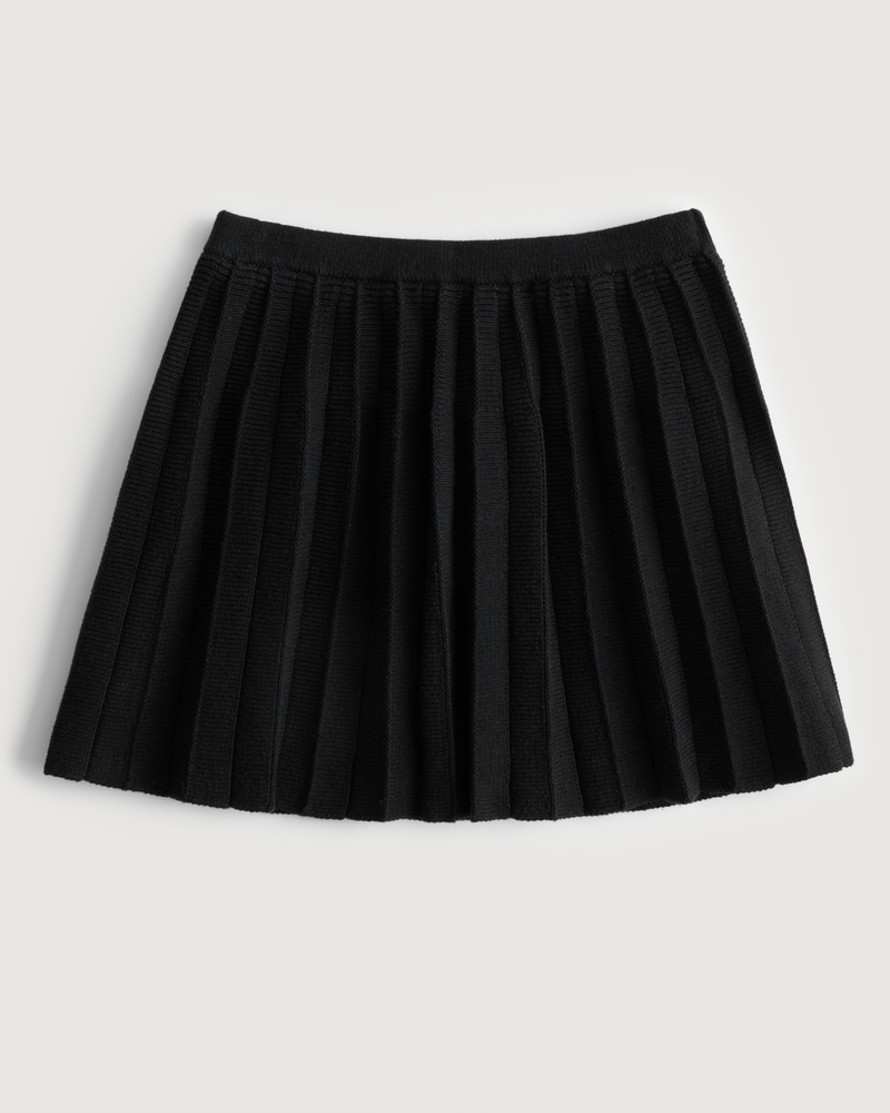 Pleated Sweater Skirt