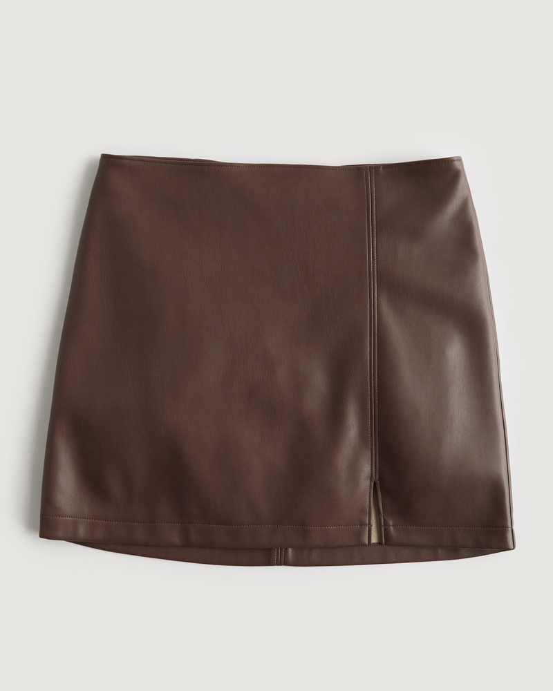 Ultra High-Rise Vegan Leather Mini Skirt