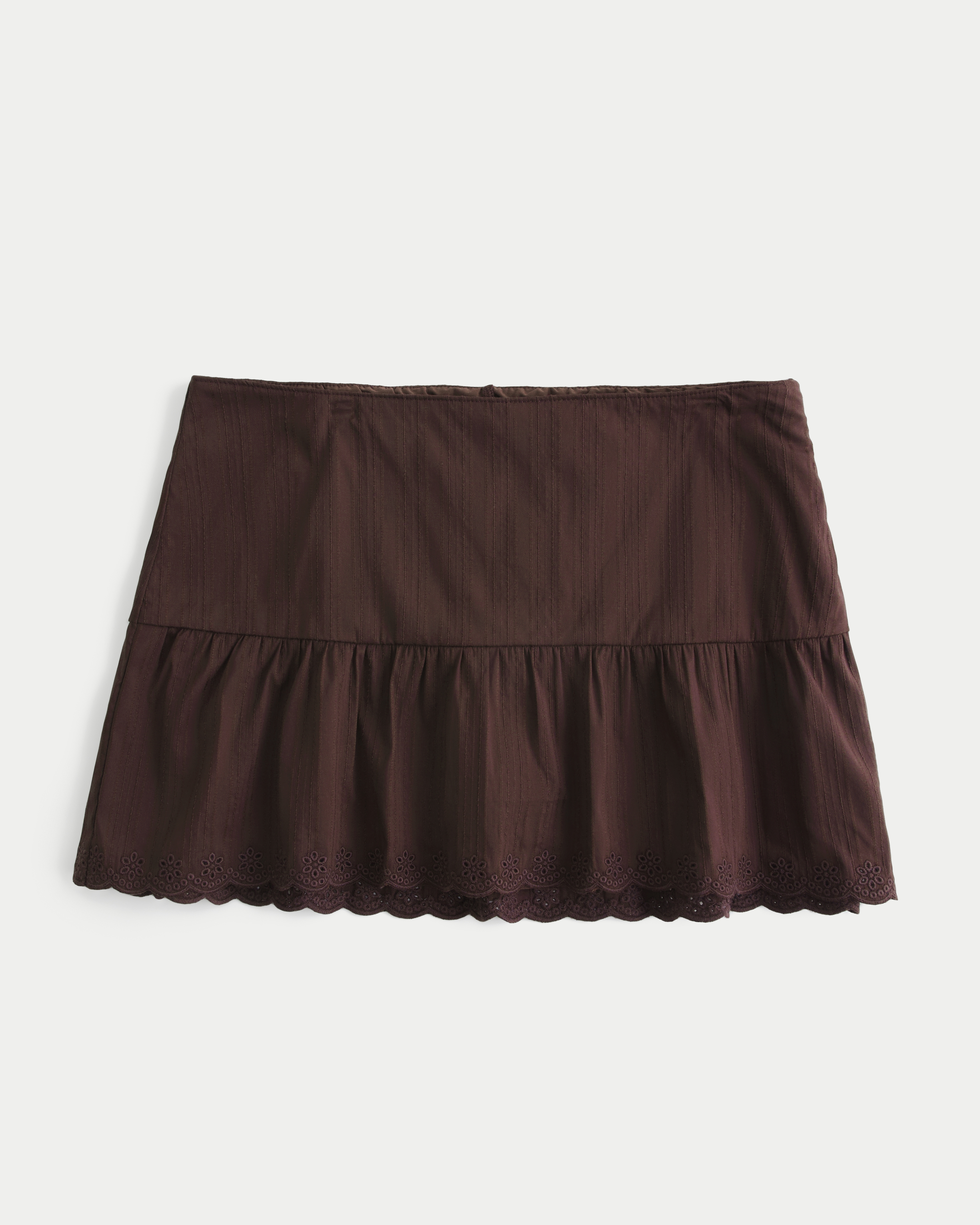 Low-Rise Textural Mini Skort