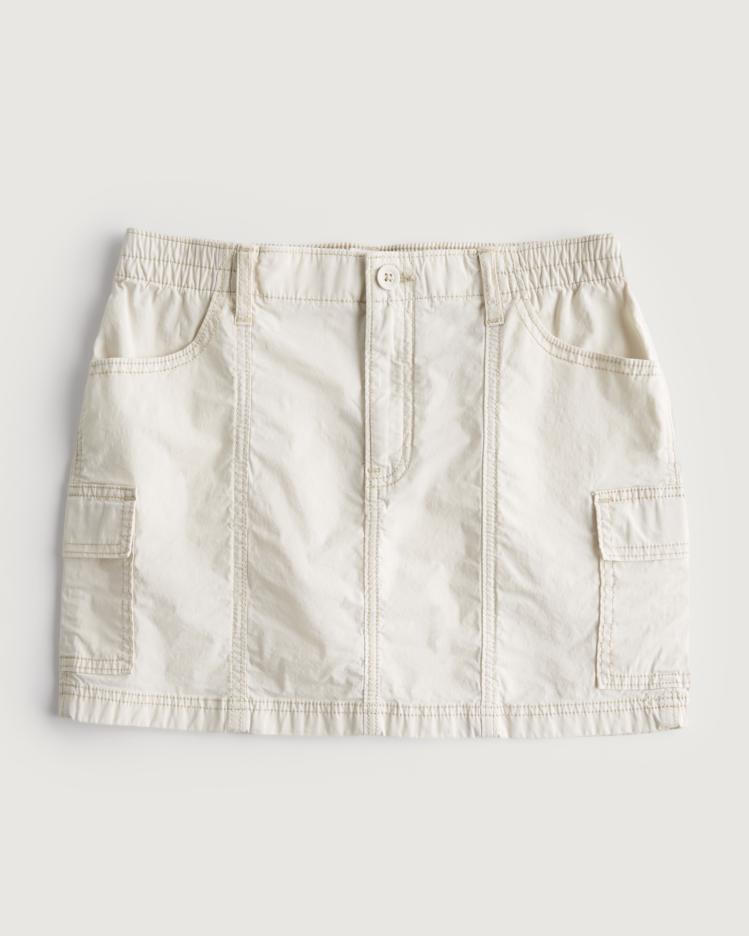 Poplin Cargo Mini Skirt
