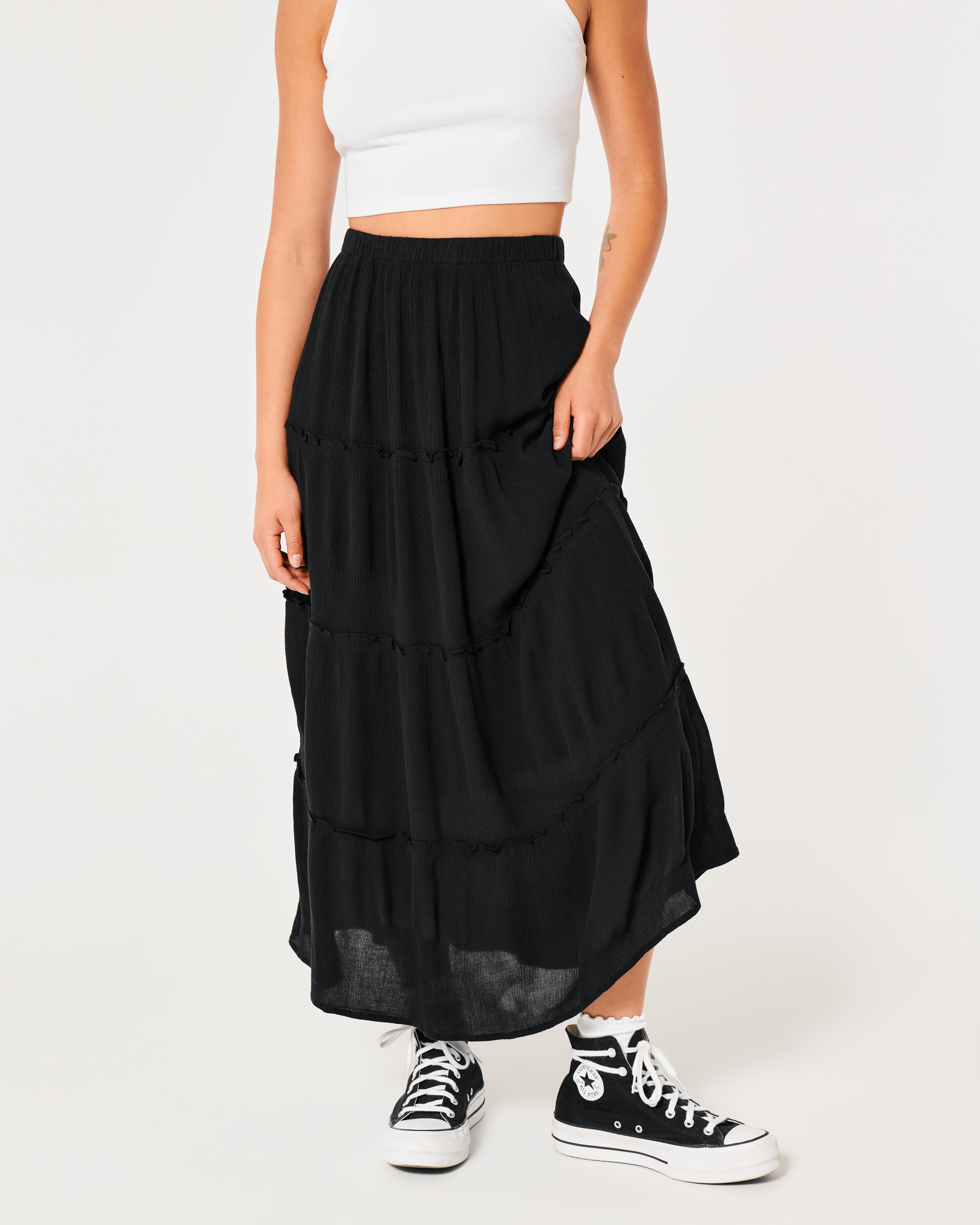 Tiered Maxi Skirt