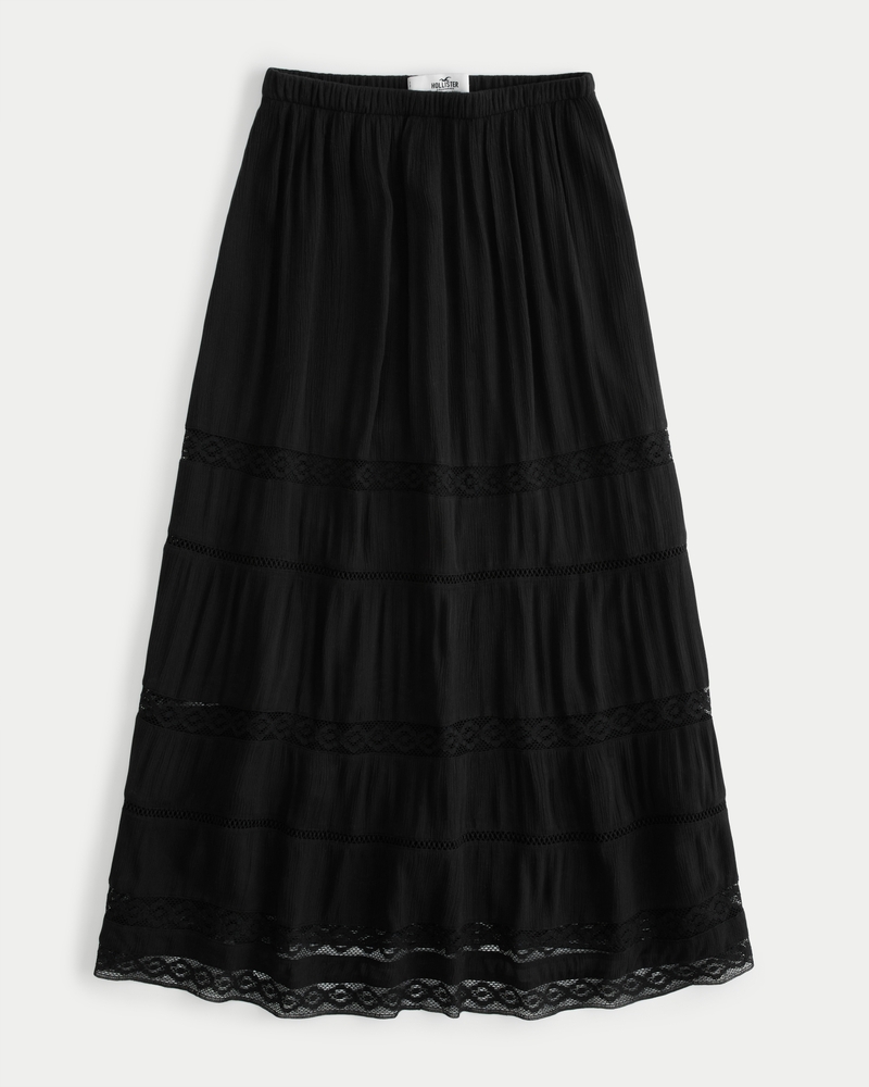 Women's Lace-Detailed Maxi Skirt | Women's Clearance | HollisterCo.com