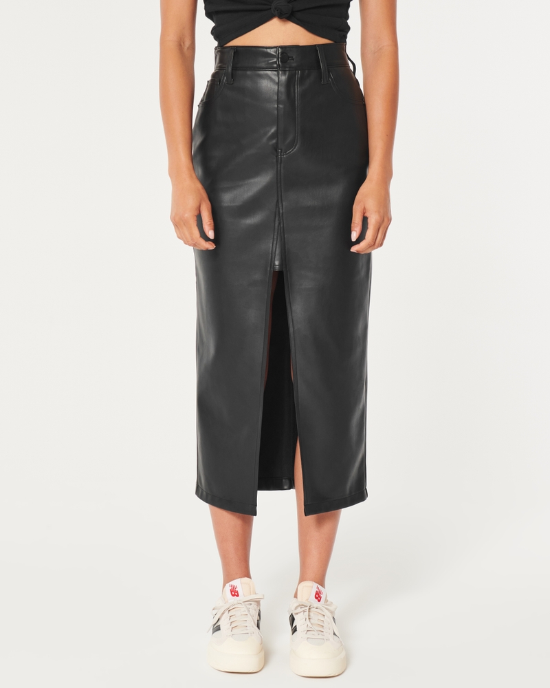 Vegan Leather Maxi Skirt