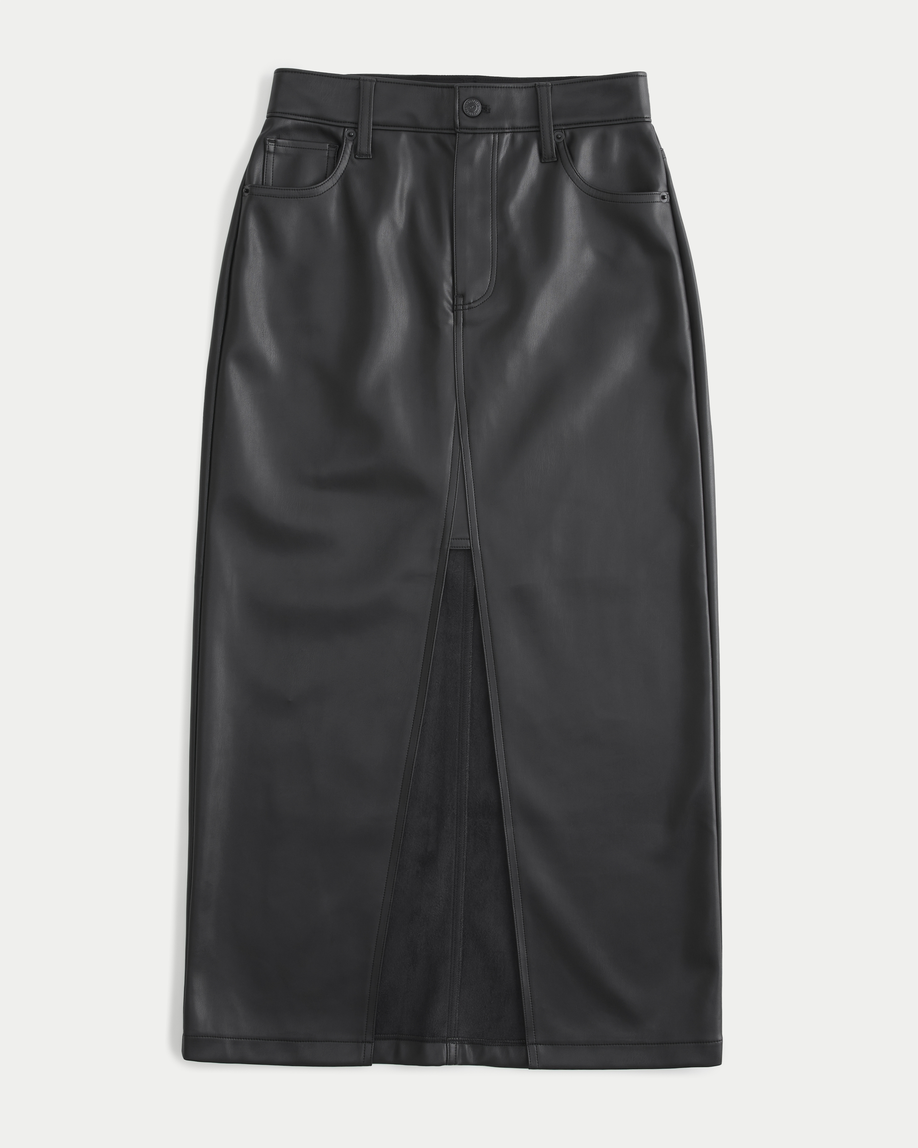 Black leather outlet skirt hollister