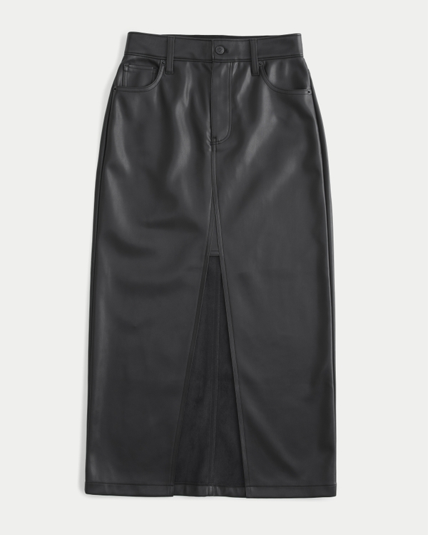 Women's Vegan Leather Maxi Skirt | Women's Clearance | HollisterCo.com