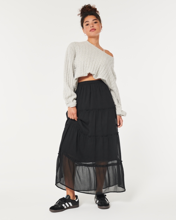 Black leather skirt outlet hollister