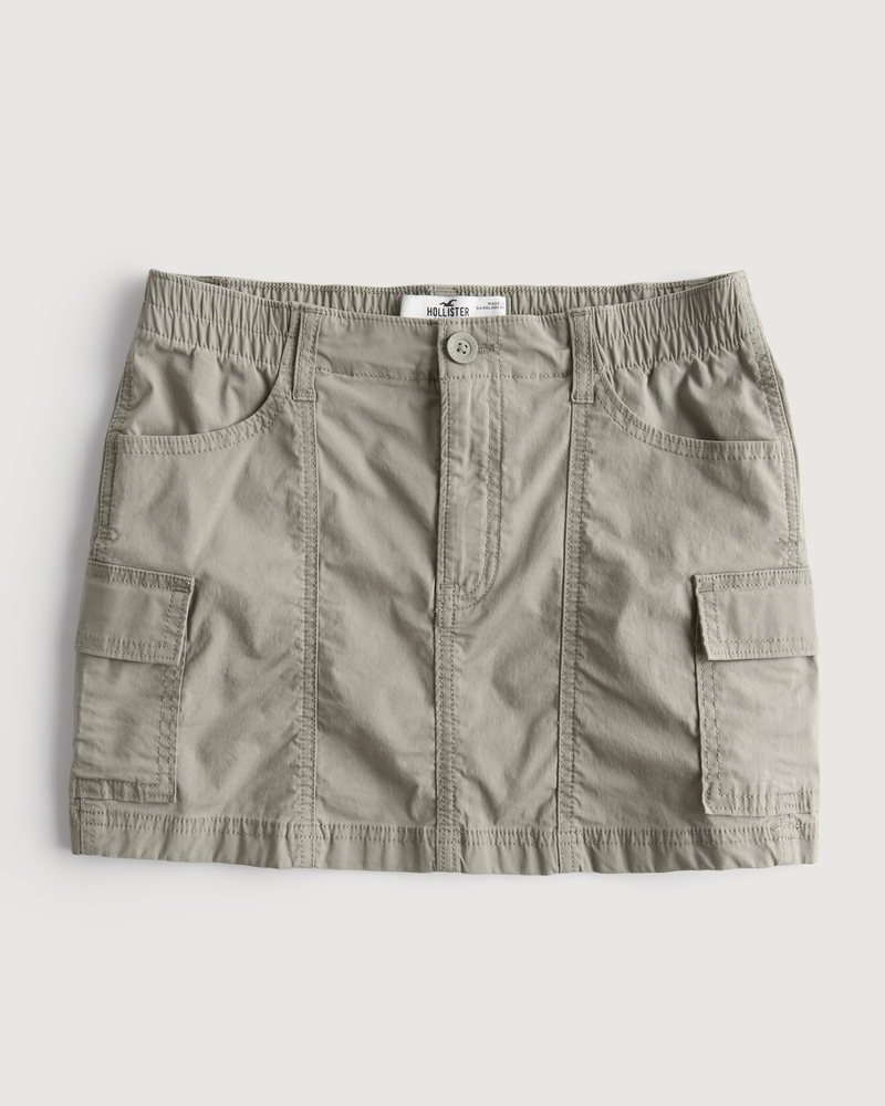 Women's High-Rise Poplin Cargo Mini Skirt | Women's Clearance ...