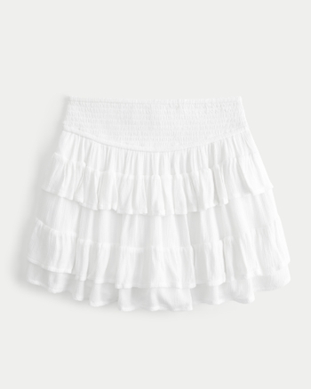 Women s Tiered Mini Skort Women s Bottoms HollisterCo
