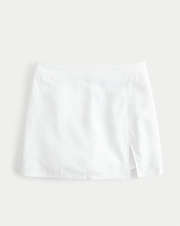 Women's Linen Blend Mini Skort | Women's Bottoms | HollisterCo.com