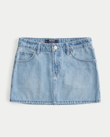 Black denim skirt hollister shop