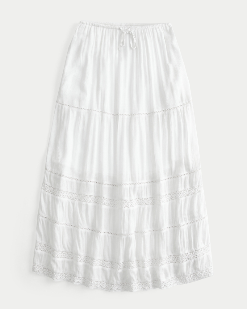 Damen Maxirock aus Spitze Damen Angebote HollisterCo