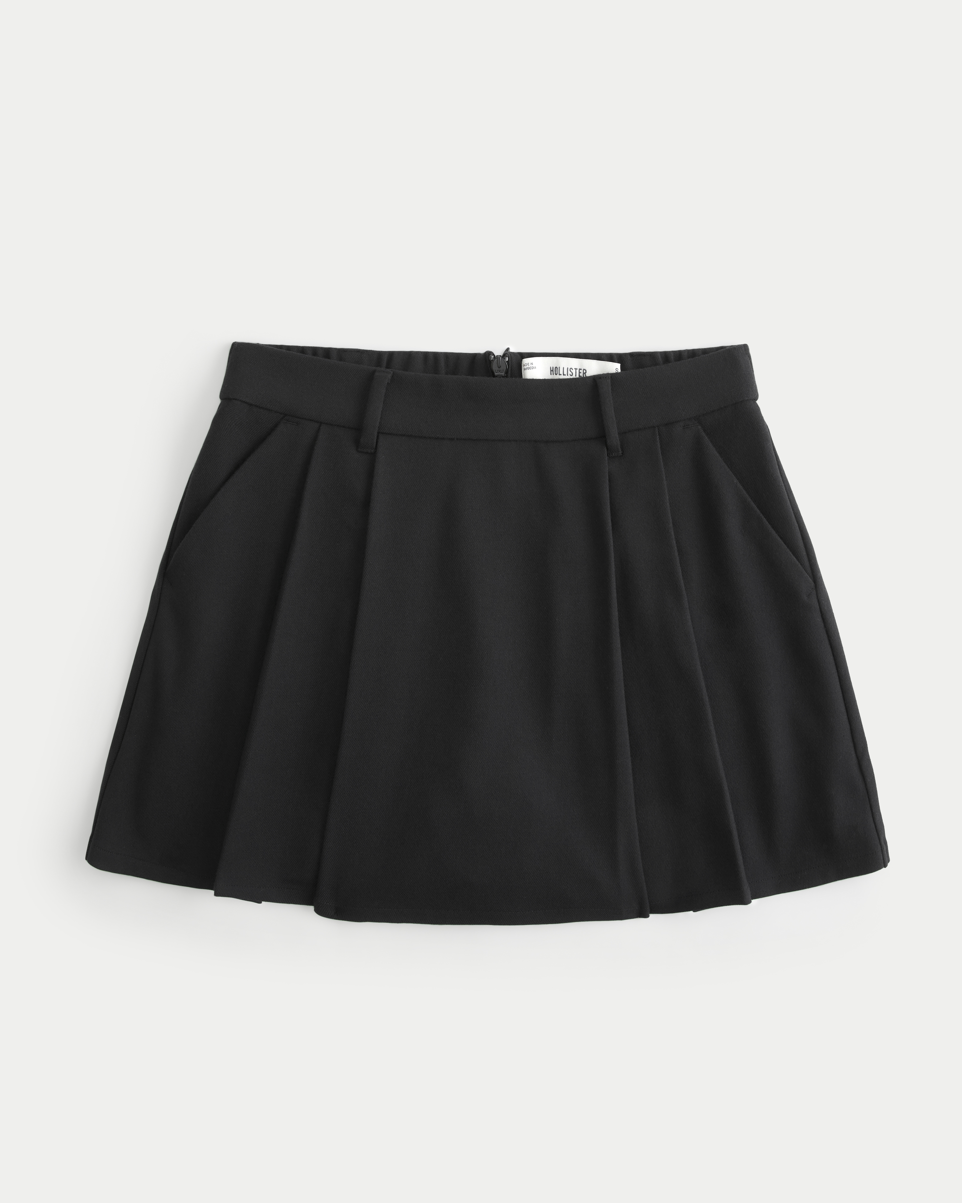 Hollister black jean skirt hotsell