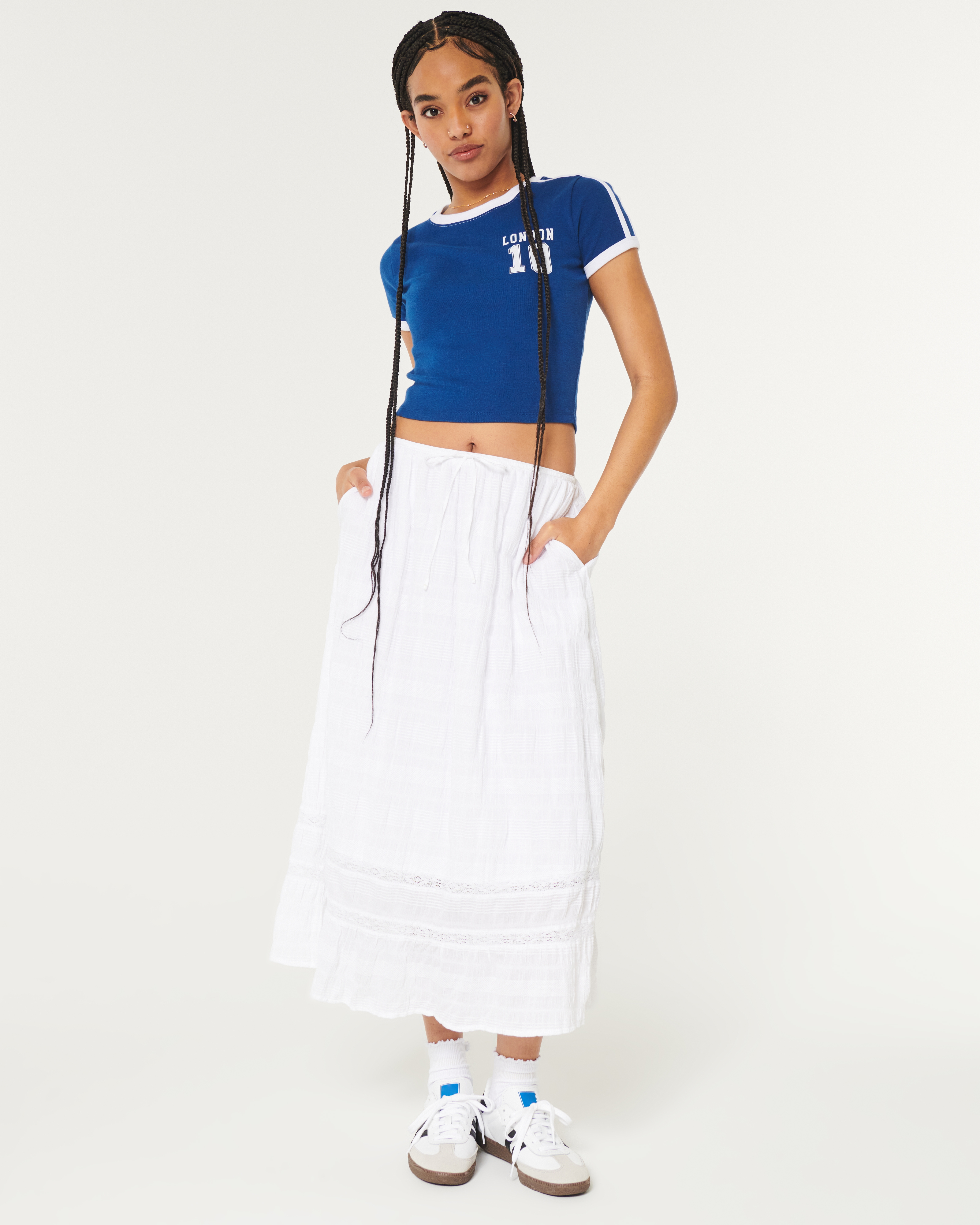 Adjustable Rise Maxi Skirt
