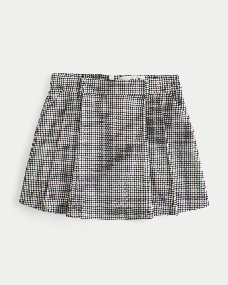 Hollister black plaid skirt best sale