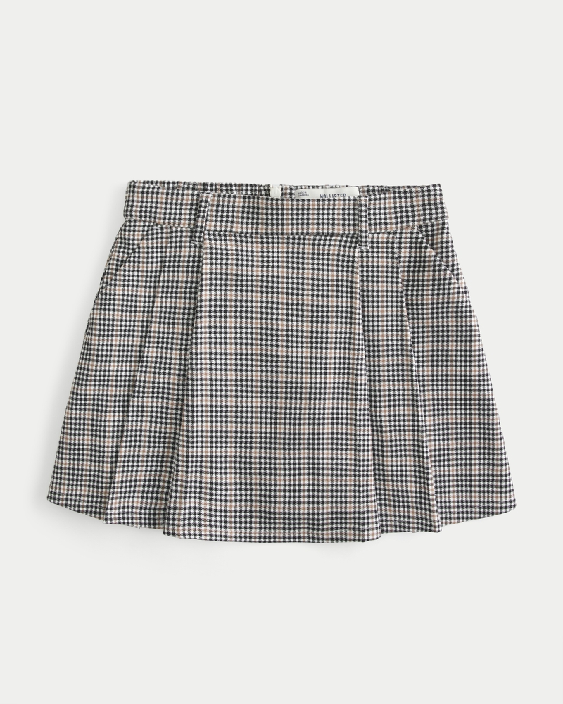 Hollister black plaid skirt best sale