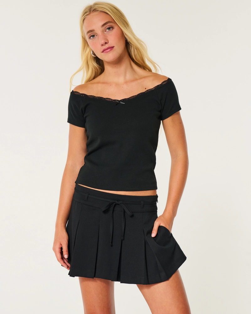 Pleated Mini Skort