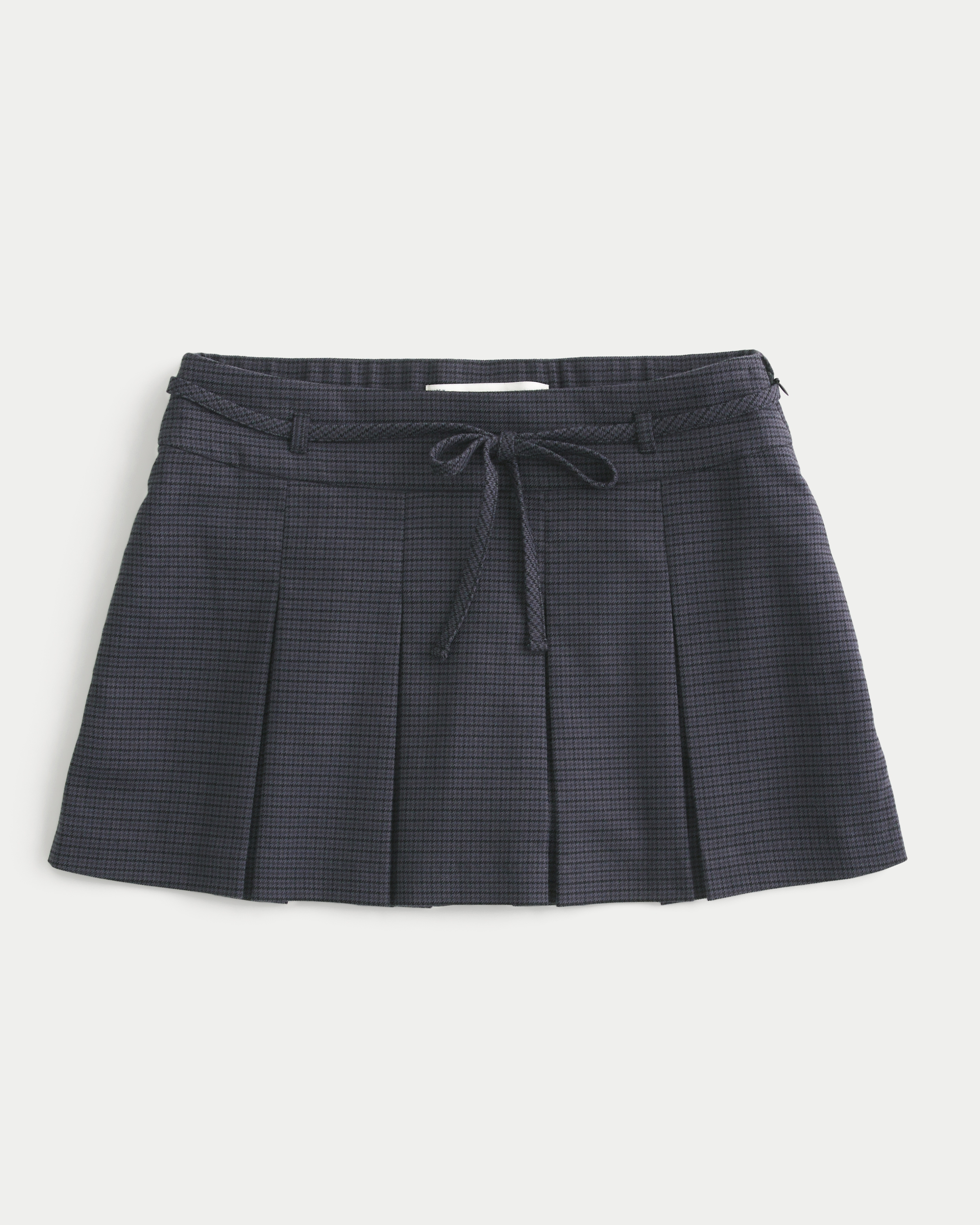 Mid-Rise Pleated Mini Skort