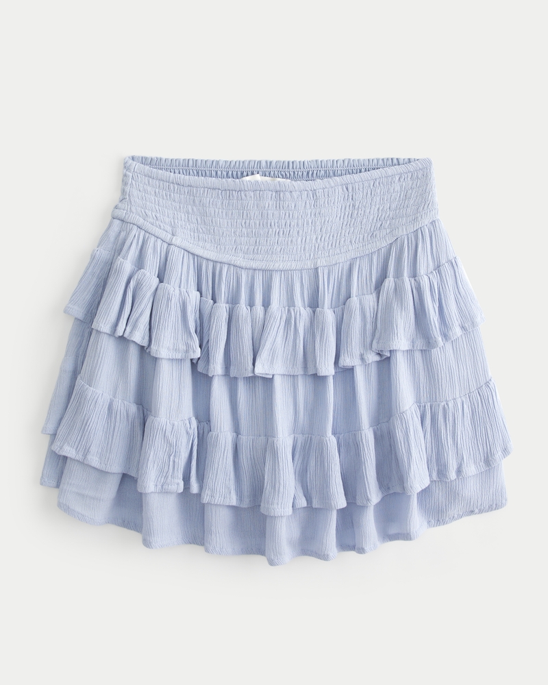 Women s Tiered Mini Skort Women s Clearance HollisterCo