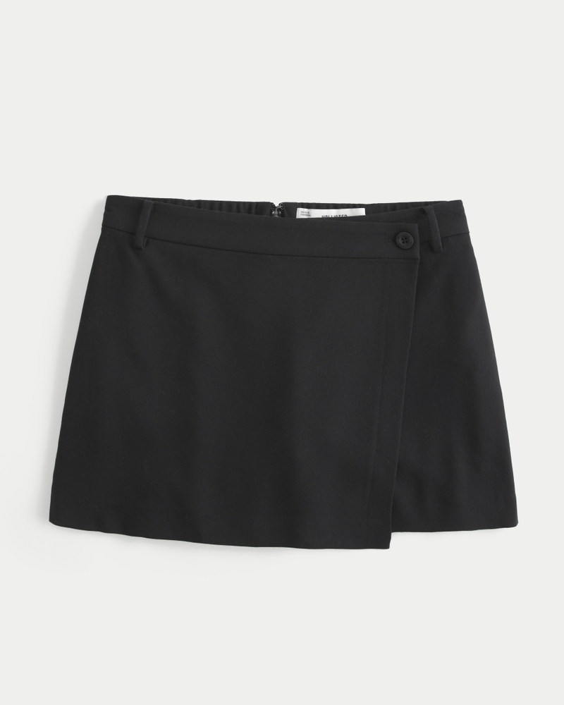 Mid-Rise Wrap Mini Skort